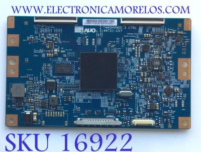 T-CON PARA TV SAMSUNG / NUMERO DE PARTE 55.50T12.C06 / T460HVN05 / 5550T12C06 / DISPLAY T500HVN05.1 / MODELO UN50F6800AFXZA AD03